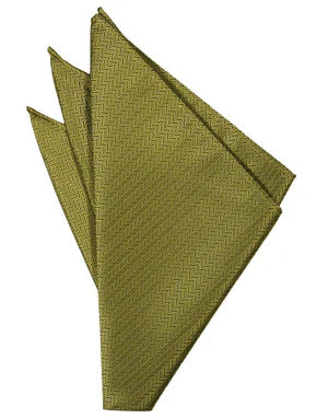 Gold Herringbone Formal Pocket Square