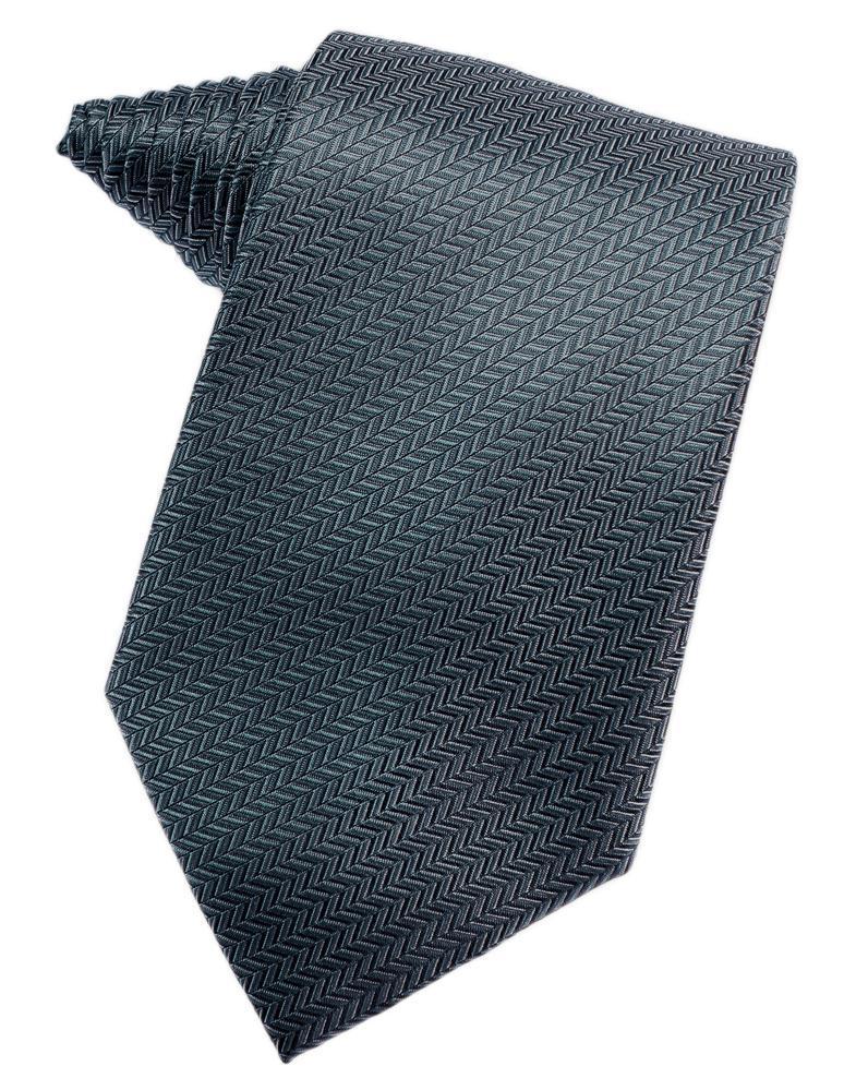 Haze Blue Herringbone Satin Formal Neck Tie
