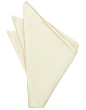 Ivory Herringbone Formal Pocket Square