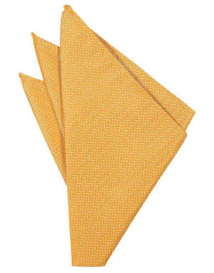 Mandarin Herringbone Formal Pocket Square