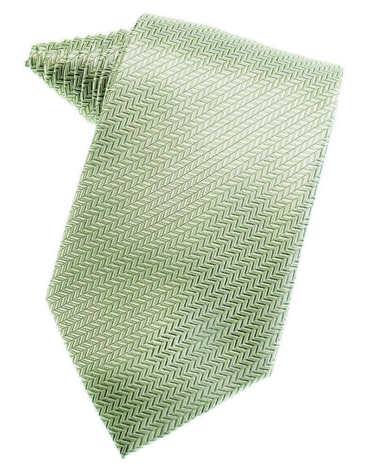 Mint Herringbone Satin Formal Neck Tie