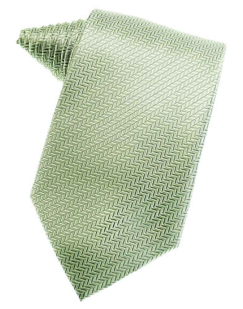 Mint Herringbone Satin Formal Neck Tie