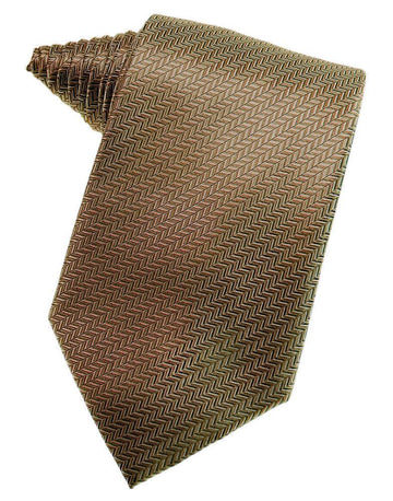 Mocha Herringbone Satin Formal Neck Tie