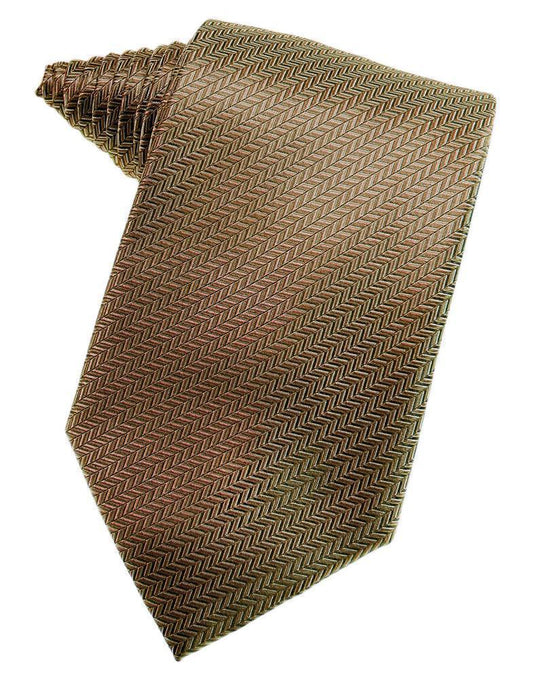 Mocha Herringbone Satin Formal Neck Tie
