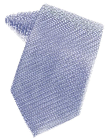 Periwinkle Herringbone Satin Formal Neck Tie