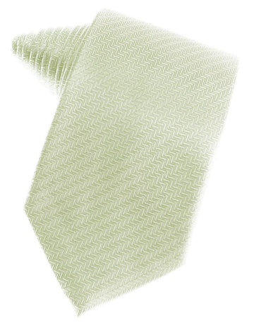 Pistachio Herringbone Satin Formal Neck Tie
