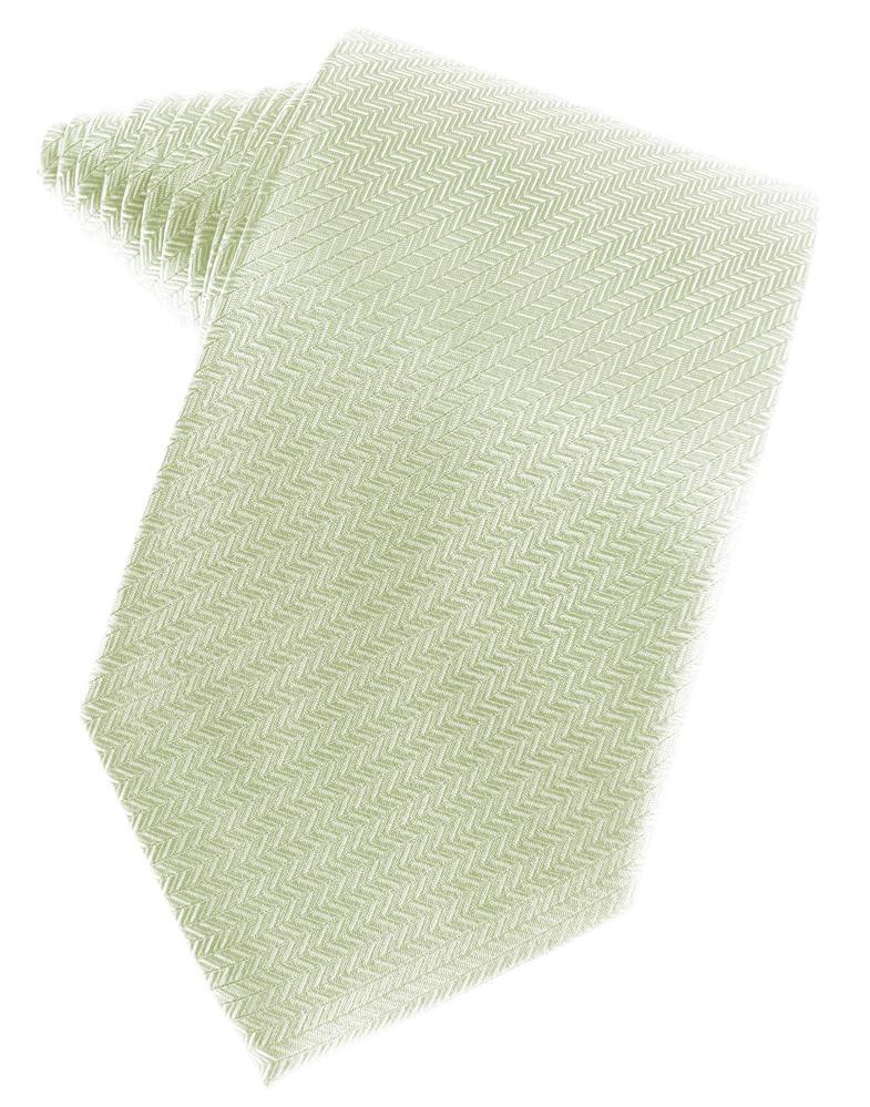 Pistachio Herringbone Satin Formal Neck Tie