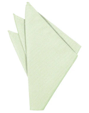 Pistachio Herringbone Formal Pocket Square