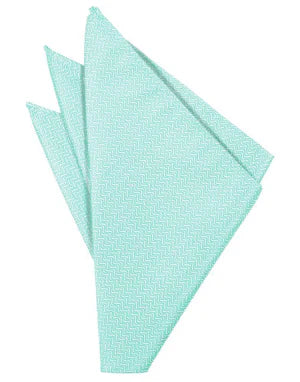 Pool Herringbone Formal Pocket Square