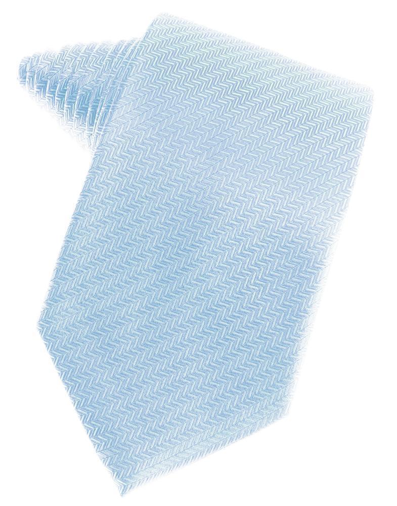 Powder Blue Herringbone Satin Formal Neck Tie