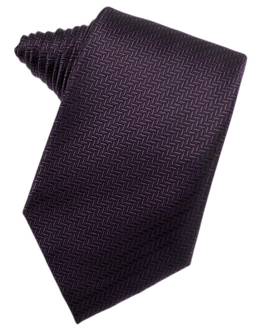 Raisin Herringbone Satin Formal Neck Tie