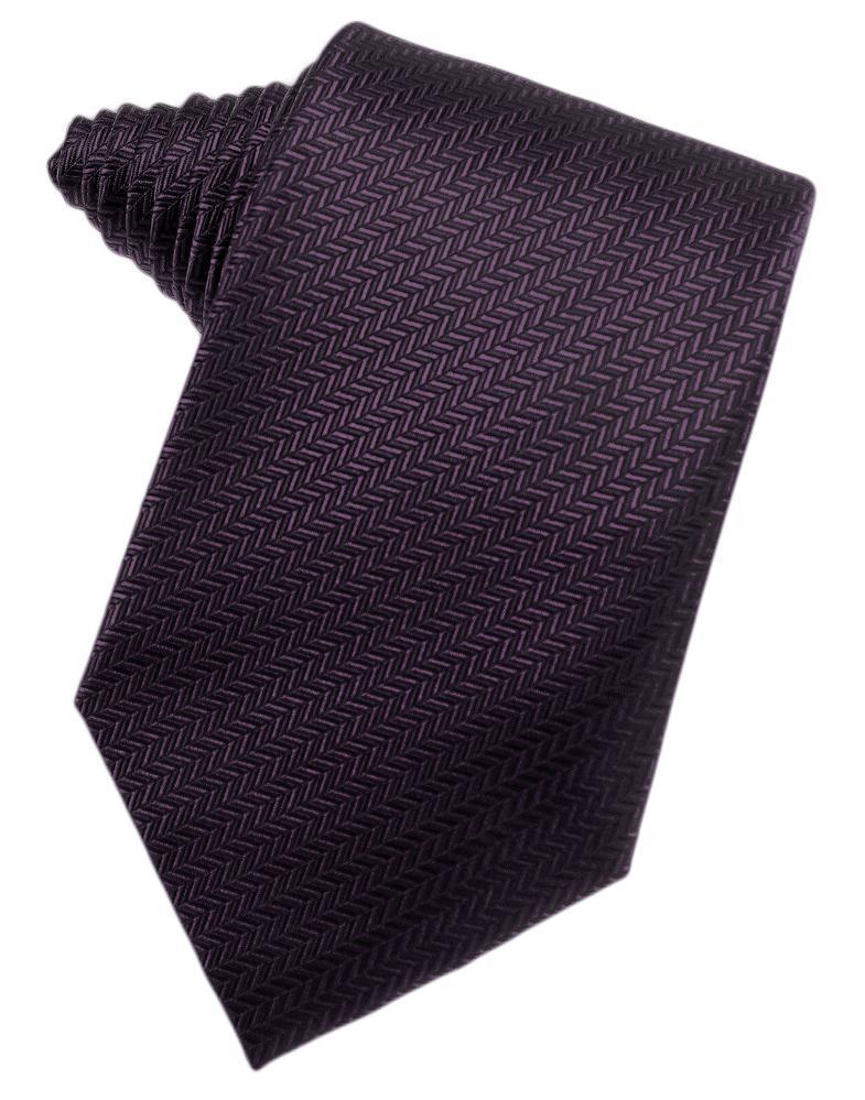 Raisin Herringbone Satin Formal Neck Tie