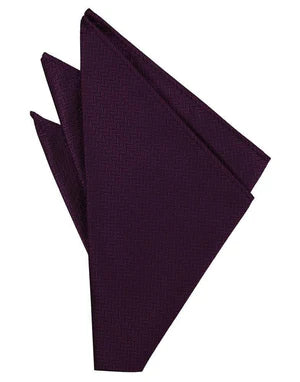 Raisin Herringbone Formal Pocket Square