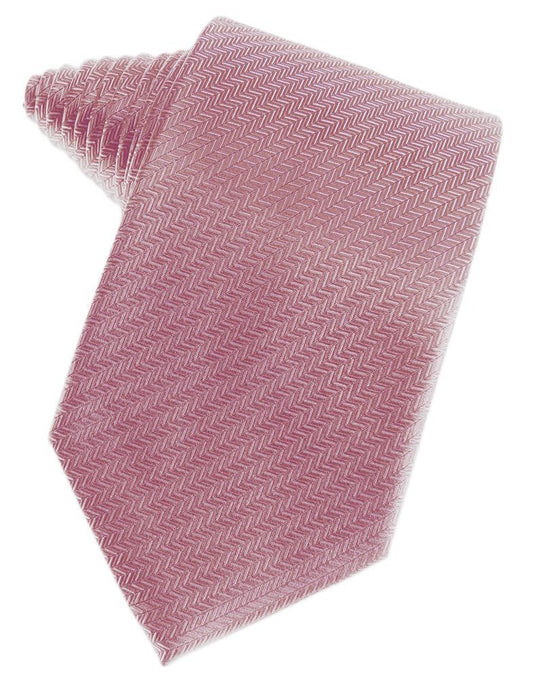 Rose Herringbone Satin Formal Neck Tie