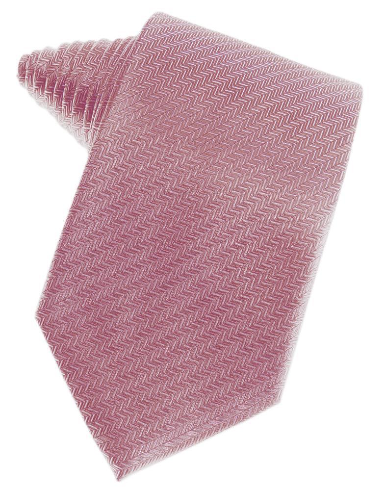 Rose Herringbone Satin Formal Neck Tie