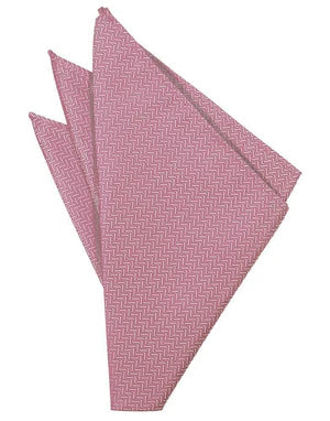 Rose Herringbone Formal Pocket Square