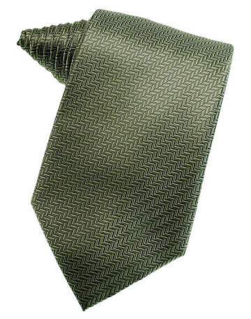 Sage Herringbone Satin Formal Neck Tie