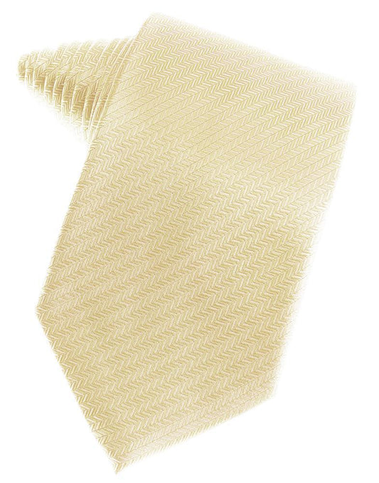 Sand Herringbone Satin Formal Neck Tie