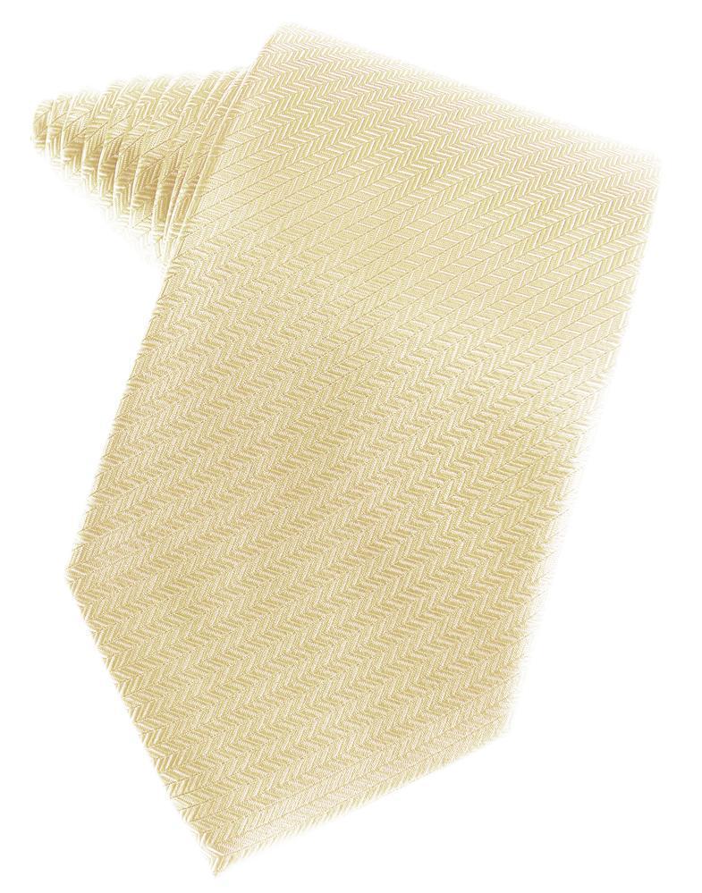 Sand Herringbone Satin Formal Neck Tie