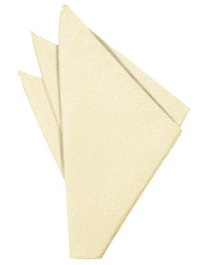 Sand Herringbone Formal Pocket Square