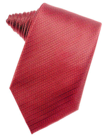 Watermelon Herringbone Satin Formal Neck Tie