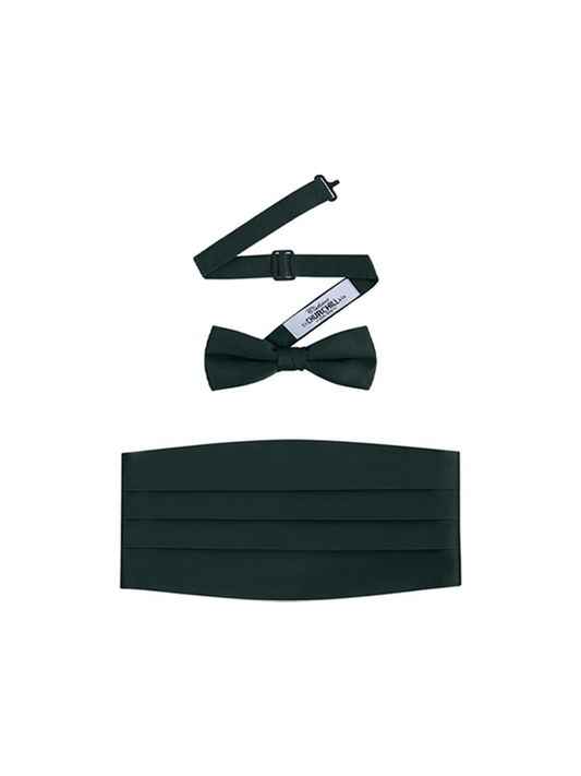 Hunter Green Satin Cummerbund and bowtie set