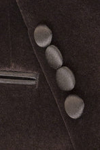 Load image into Gallery viewer, Black Velvet 1 Button Peak Dinner Jacket
