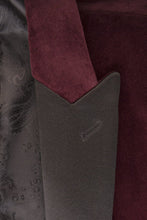 Load image into Gallery viewer, Merlot Velvet 1 Button Peak Dinner Jacket

