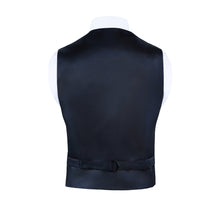 Load image into Gallery viewer, S.H. Churchill &amp; Co. Men&#39;s Silver/Black Paisley Vest Set, with Bow Tie, Neck Tie and Pocket Hanky
