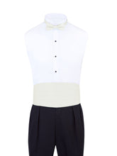 Load image into Gallery viewer, Ivory Satin Cummerbund and bowtie set by S.H.Churchill
