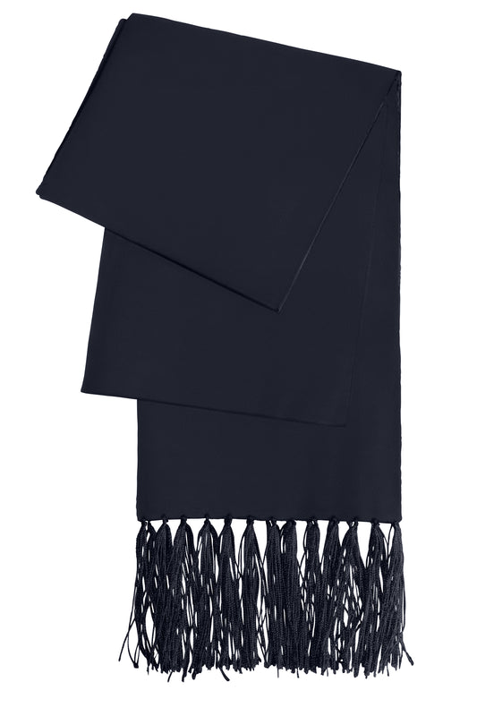 Men's 100% Silk Black Formal Scarf