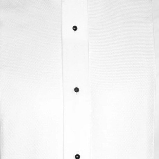 White Pique Wing Collar Tuxedo Shirt, White / Small (14-14.5 Neck) / 30-31 Sleeve White Pique Wing Collar Tuxedo Shirt, White / Small (14-14.5 Neck) / 30-31 Sleeve