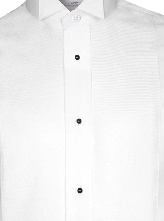 White Pique Wing Collar Tuxedo Shirt, White / Small (14-14.5 Neck) / 30-31 Sleeve White Pique Wing Collar Tuxedo Shirt, White / Small (14-14.5 Neck) / 30-31 Sleeve