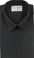 Load image into Gallery viewer, Black Regular Fit Tuxedo Shirt - Non Pleated with Laydown Collar
