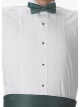 Load image into Gallery viewer, Men&#39;s White Wing Collar Pintuck Tuxedo Shirt - 1/8 Inch Pleats
