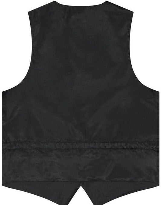 Men's Black Paisley Print Vest and Tie Set