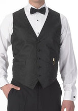 Load image into Gallery viewer, Men&#39;s Black Paisley Print Vest and Tie Set
