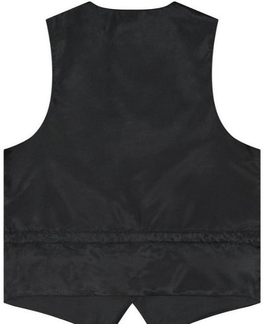 Men's Gold Paisley Print Vest and Tie Set