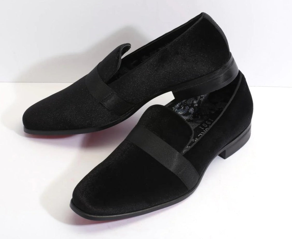 Velvet Slip On Tuxedo Shoe with Satin Band – Fine Tuxedos display picture 3