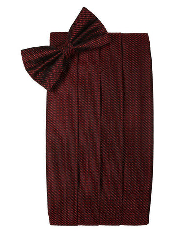 Wine Weave 100% Silk Cummerbund Set