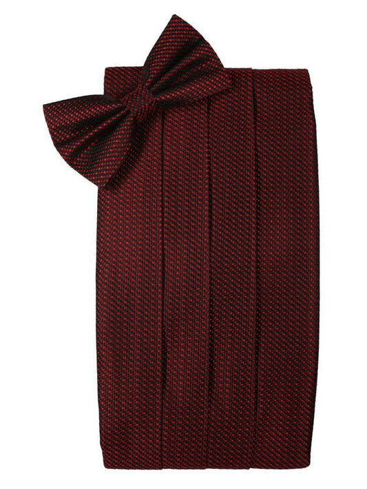 Wine Weave 100% Silk Cummerbund Set