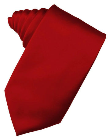 Scarlet "Premier" Satin Formal Neck Tie