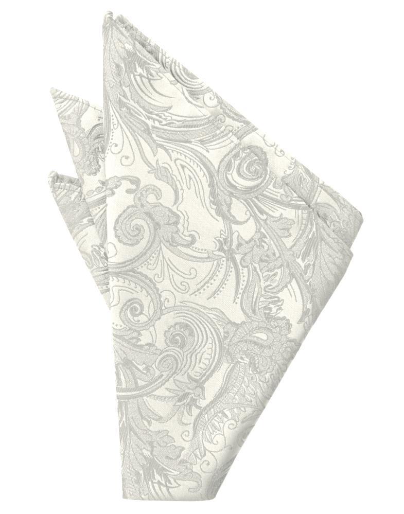 Ivory Tapsestry Silk Formal Pocket Square