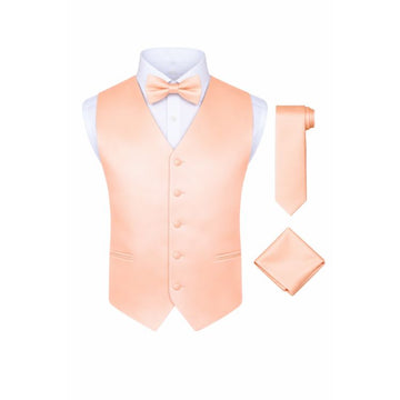 Men’s Peach 4-Piece Formal Vest Set