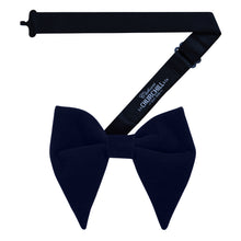 Load image into Gallery viewer, S.H. Churchill &amp; Co. Men&#39;s Navy Teardrop Velvet Bow Tie and Pocket Square Set
