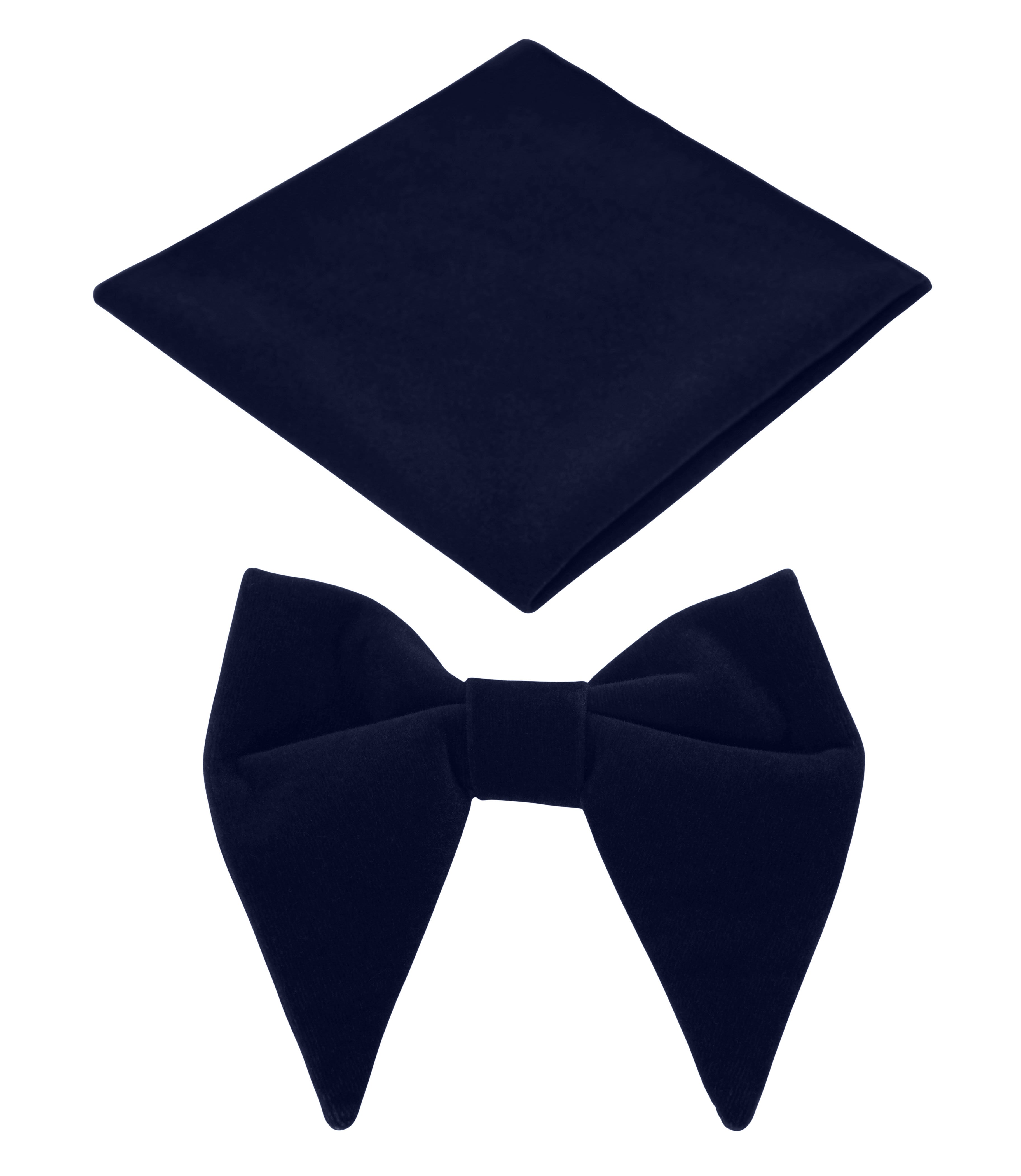 S.H. Churchill & Co. Men's Black Teardrop Velvet Bow Tie and Pocket Sq – Fine Tu