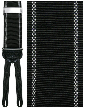 "Basilicata" Black Suspenders