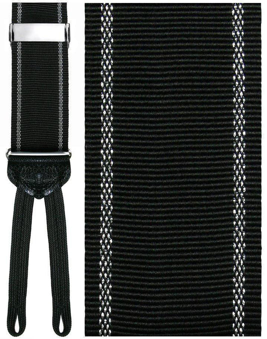 "Basilicata" Black Suspenders