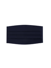 Load image into Gallery viewer, Navy Blue Satin Formal Accessory Set with Bow Tie, Cummerbund &amp; Pocket Hanky by S.H.Churchill
