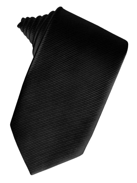 Men's Black Faille Silk Full Back Tuxedo Vest and Tie Set